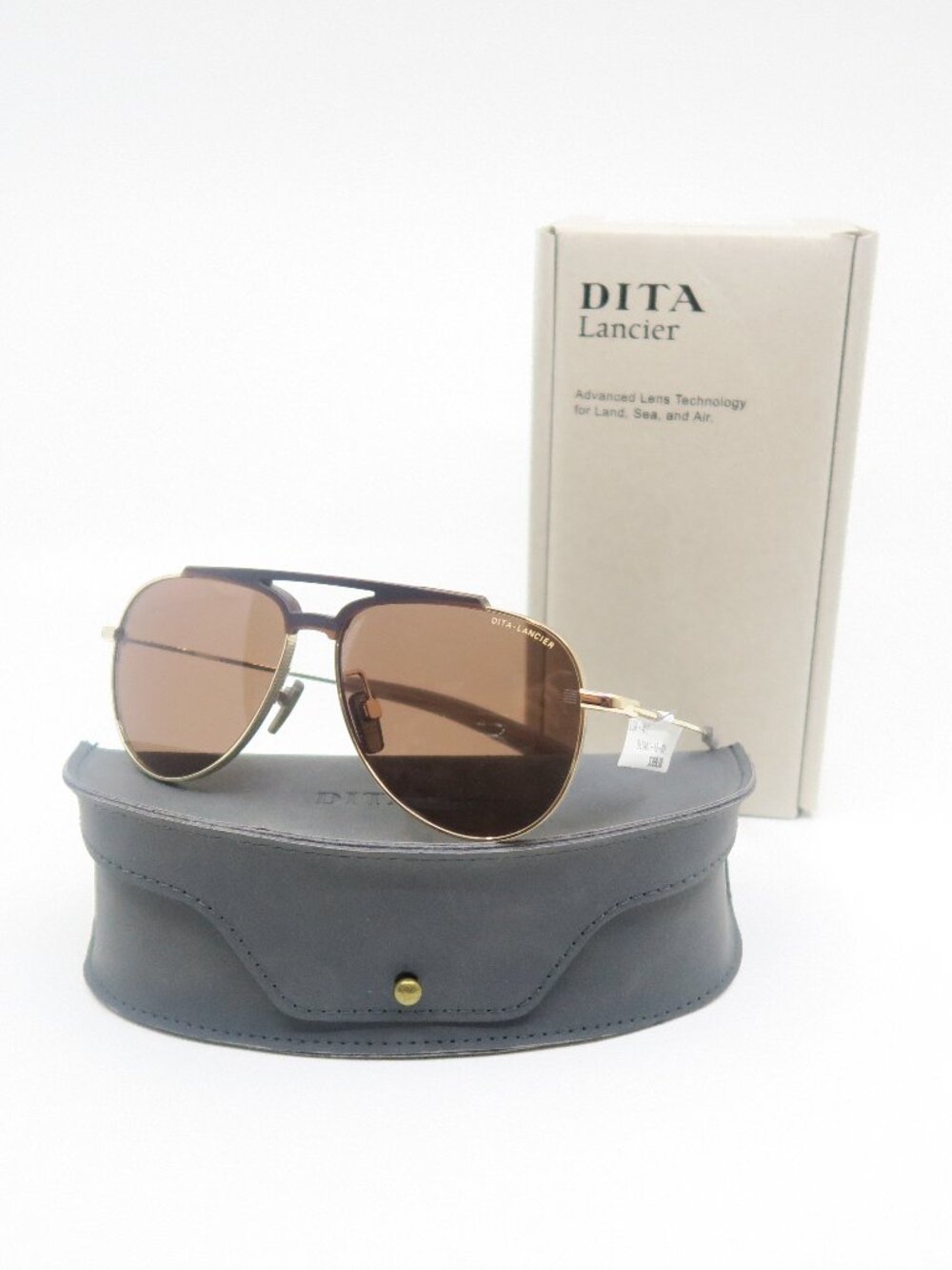 DITA Ichi Lancier DLS-401-60- 01 Gold/Brown Polarized, New Sunglasses Frames.